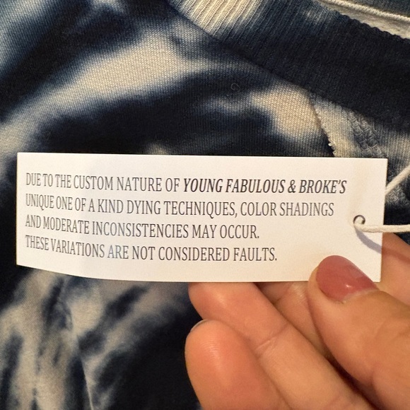 NWT Young Fabulous & Broke Juliette Tie Dye Oversized Crew Neck Sweatshirt - Picture 10 of 11